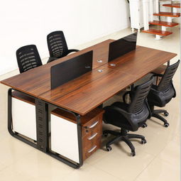 長沙廠家批發(fā)簡約辦公家具4人位職員辦公桌椅屏風(fēng)卡座員工電腦桌